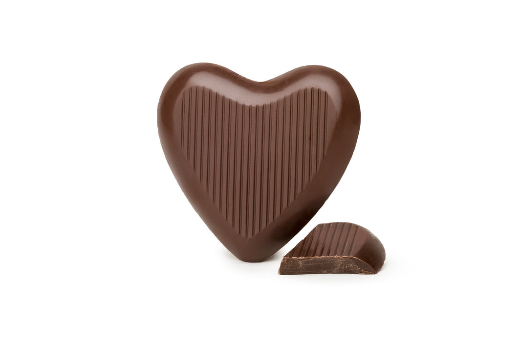 Cuore di cioccolato fondente